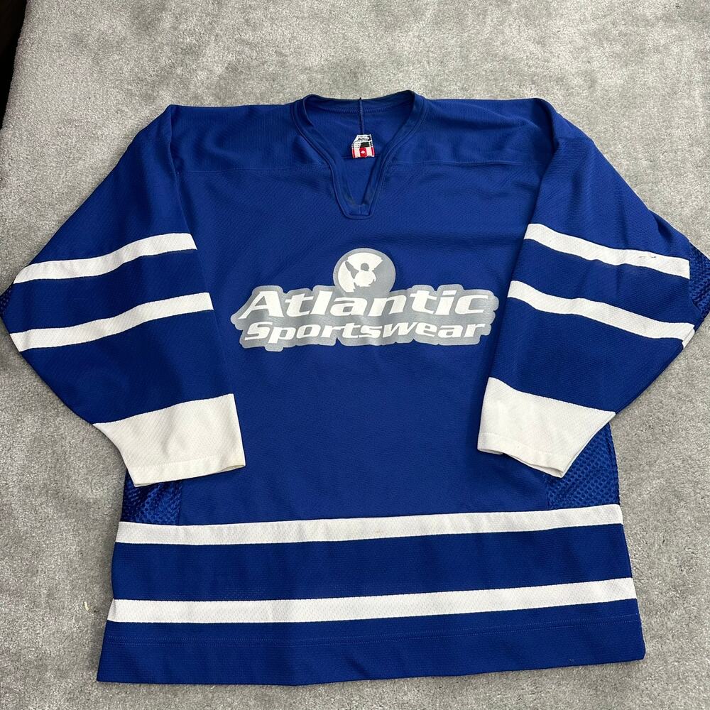 Vintage Atlantic Sportswear Hockey Jersey Size Large Y2K Baggy 2000s NHL